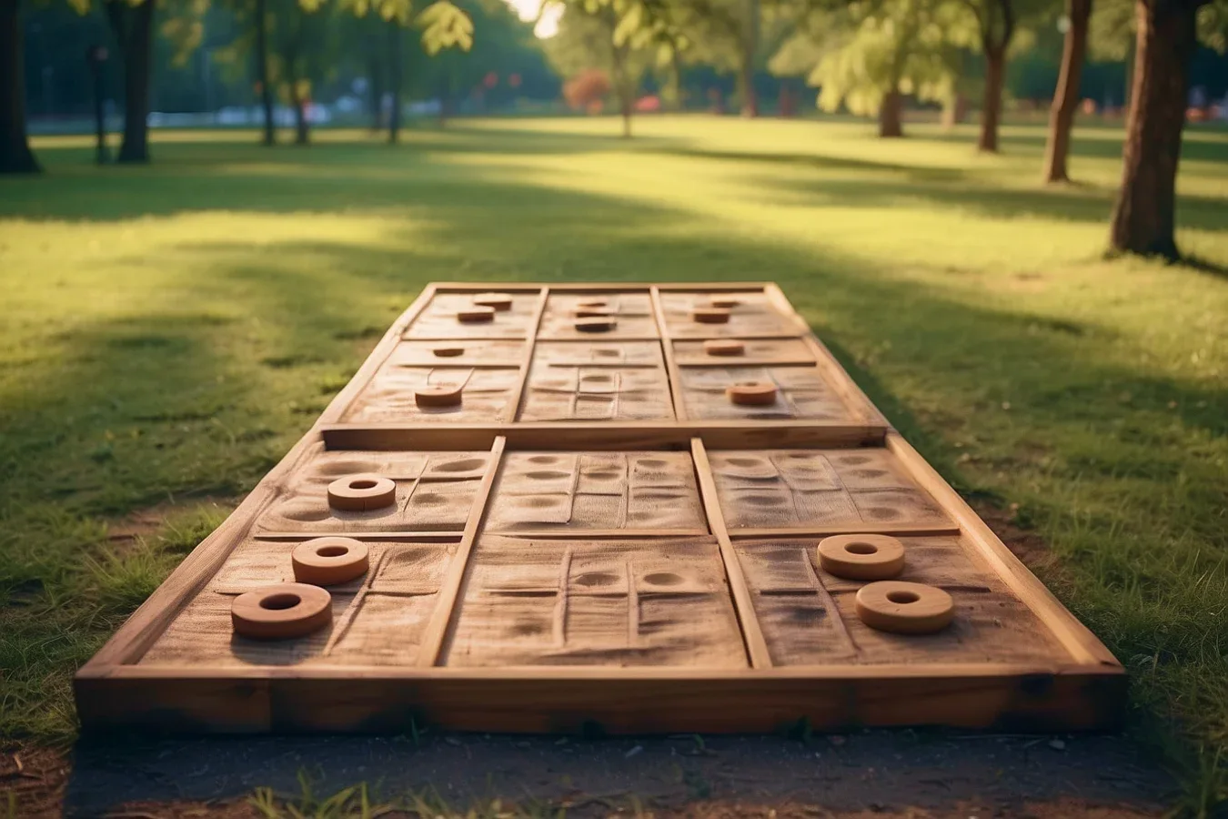 Giant tic-tac-toe game at Veda Adventures Park
